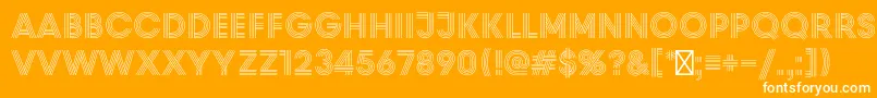 PrismRegular Font – White Fonts on Orange Background