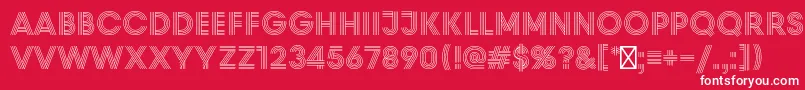 PrismRegular Font – White Fonts on Red Background