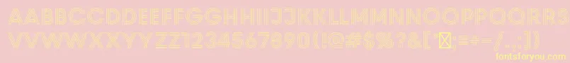 PrismRegular-Schriftart – Gelbe Schriften auf rosa Hintergrund