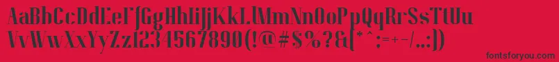 PitchDisplayRegularDemo Font – Black Fonts on Red Background