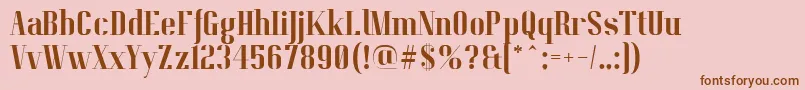 PitchDisplayRegularDemo Font – Brown Fonts on Pink Background