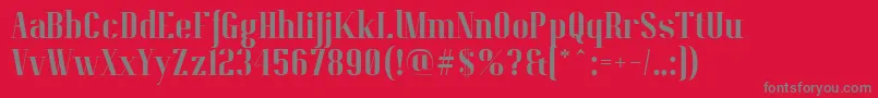 PitchDisplayRegularDemo Font – Gray Fonts on Red Background