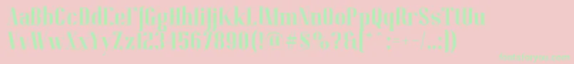 PitchDisplayRegularDemo Font – Green Fonts on Pink Background
