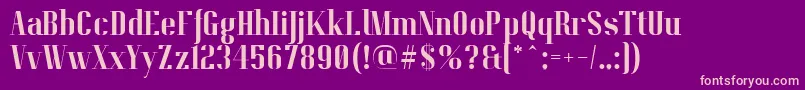 PitchDisplayRegularDemo Font – Pink Fonts on Purple Background