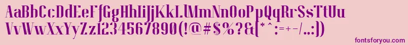 PitchDisplayRegularDemo Font – Purple Fonts on Pink Background