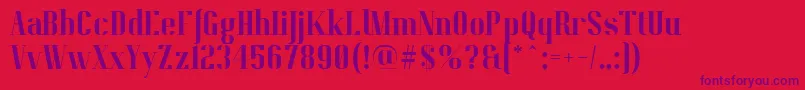 PitchDisplayRegularDemo Font – Purple Fonts on Red Background