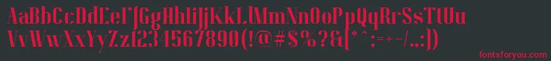PitchDisplayRegularDemo Font – Red Fonts on Black Background