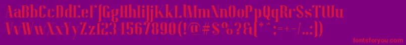 PitchDisplayRegularDemo Font – Red Fonts on Purple Background