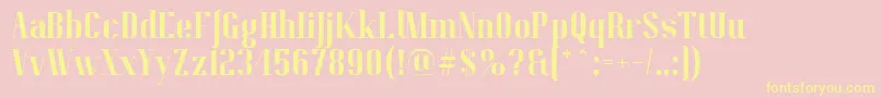 PitchDisplayRegularDemo Font – Yellow Fonts on Pink Background