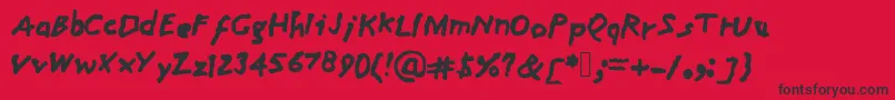 Mom Font – Black Fonts on Red Background
