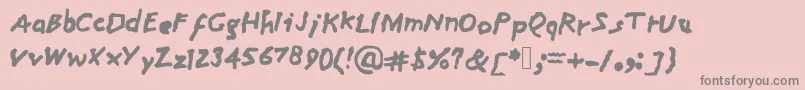 フォントMom – ピンクの背景に灰色の文字