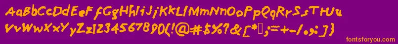 Шрифт Mom – оранжевые шрифты на фиолетовом фоне