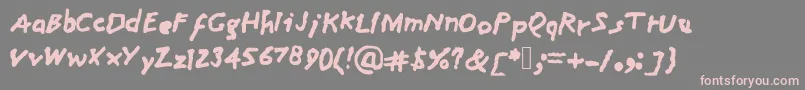 Mom Font – Pink Fonts on Gray Background