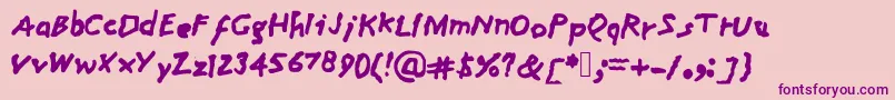 Шрифт Mom – фиолетовые шрифты на розовом фоне