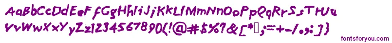 Шрифт Mom – фиолетовые шрифты на белом фоне