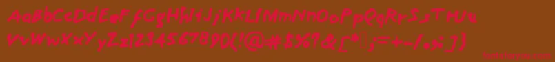 Mom Font – Red Fonts on Brown Background
