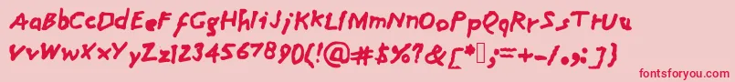 Mom Font – Red Fonts on Pink Background