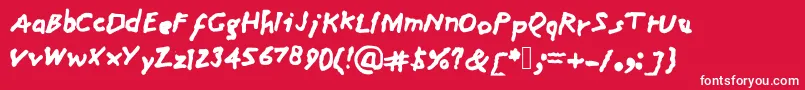 フォントMom – 赤い背景に白い文字
