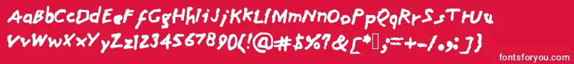 Mom Font – White Fonts on Red Background