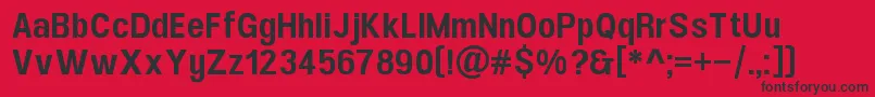 UfontSansMedium Font – Black Fonts on Red Background