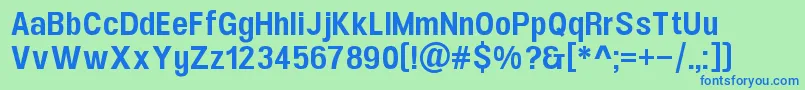 UfontSansMedium Font – Blue Fonts on Green Background