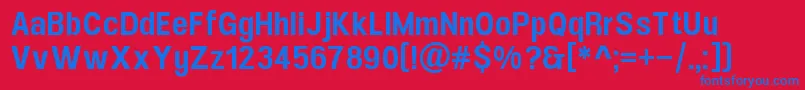 UfontSansMedium Font – Blue Fonts on Red Background