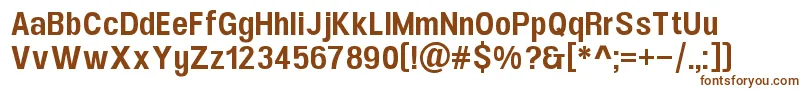 Шрифт UfontSansMedium – коричневые шрифты на белом фоне