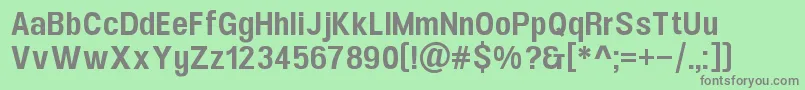UfontSansMedium Font – Gray Fonts on Green Background