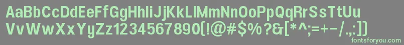 UfontSansMedium Font – Green Fonts on Gray Background
