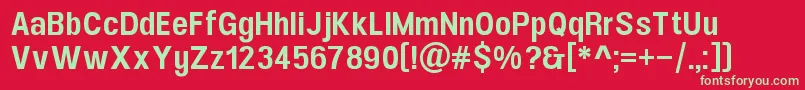 フォントUfontSansMedium – 赤い背景に緑の文字
