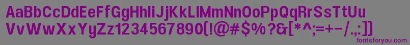 Шрифт UfontSansMedium – фиолетовые шрифты на сером фоне