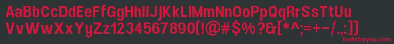 UfontSansMedium Font – Red Fonts on Black Background