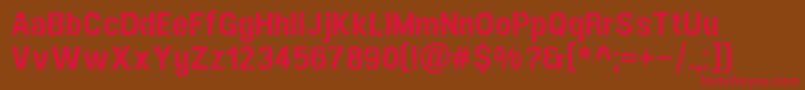 UfontSansMedium Font – Red Fonts on Brown Background