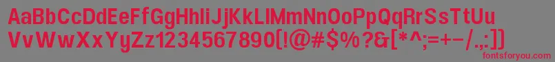 UfontSansMedium Font – Red Fonts on Gray Background