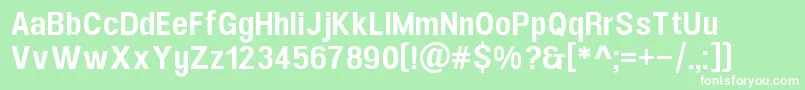UfontSansMedium Font – White Fonts on Green Background