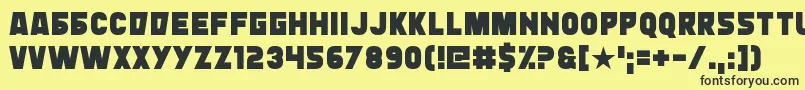 Typingrad Font – Black Fonts on Yellow Background