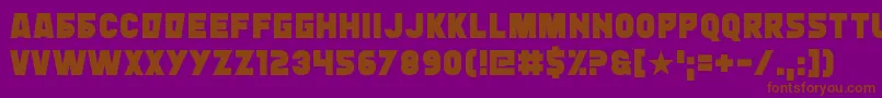 Typingrad Font – Brown Fonts on Purple Background