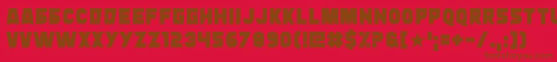 Typingrad Font – Brown Fonts on Red Background
