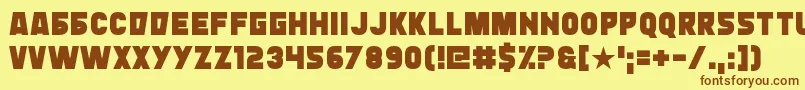 Typingrad Font – Brown Fonts on Yellow Background