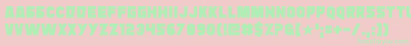 Typingrad Font – Green Fonts on Pink Background