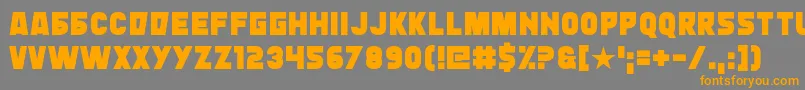 Typingrad Font – Orange Fonts on Gray Background