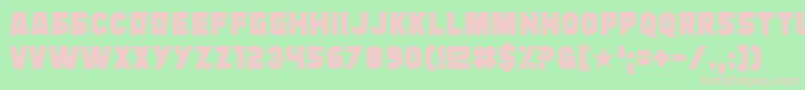 Typingrad Font – Pink Fonts on Green Background