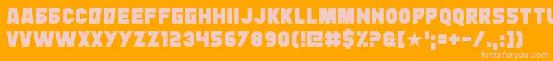 Typingrad Font – Pink Fonts on Orange Background