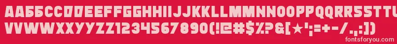 Typingrad Font – Pink Fonts on Red Background