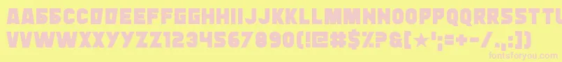 Typingrad Font – Pink Fonts on Yellow Background