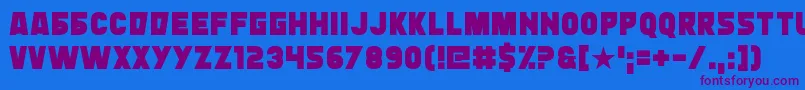 Typingrad Font – Purple Fonts on Blue Background