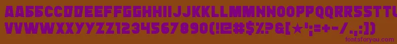 Typingrad Font – Purple Fonts on Brown Background