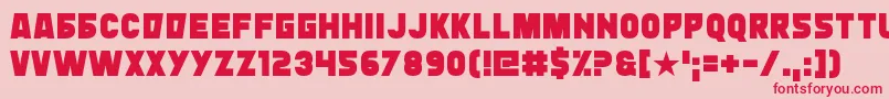 Typingrad Font – Red Fonts on Pink Background