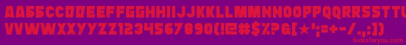 Typingrad Font – Red Fonts on Purple Background