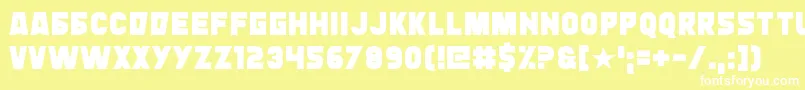 Typingrad Font – White Fonts on Yellow Background